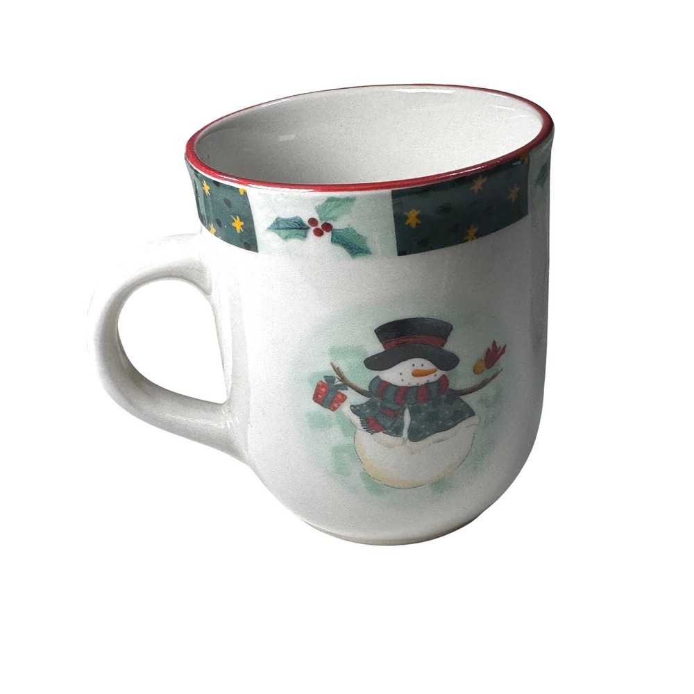 Set of 9 Christmas Snowman Mugs Stoneware Holiday Winter‎ Festive Decor - Picture 3 of 5